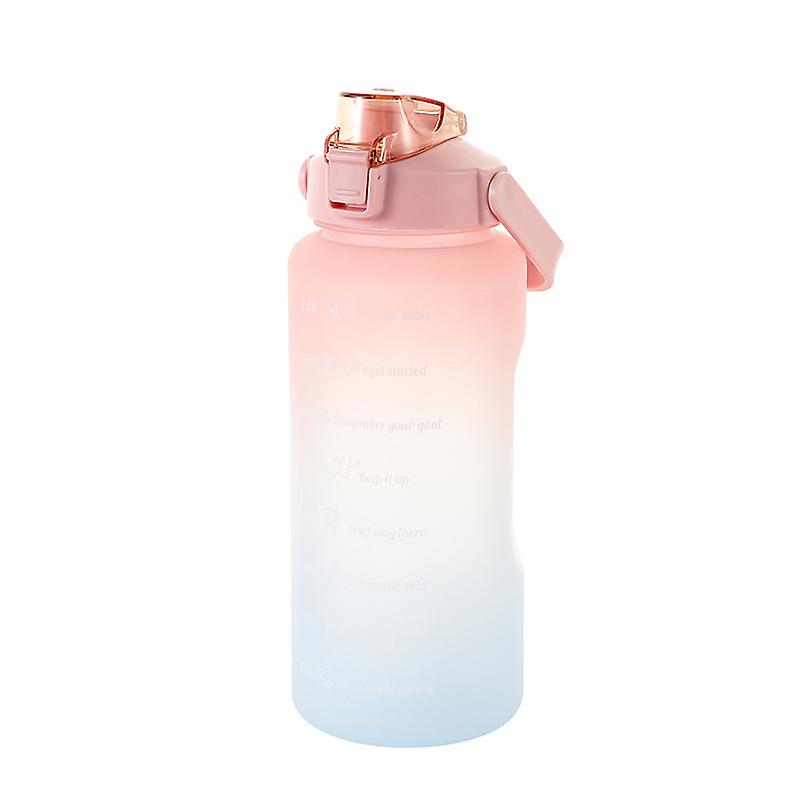 Sports Water Bottle Leak Proof， Drinking Water Bottle With Marker and Straw To The Day For Fitness And Outdoor Enthusiasts