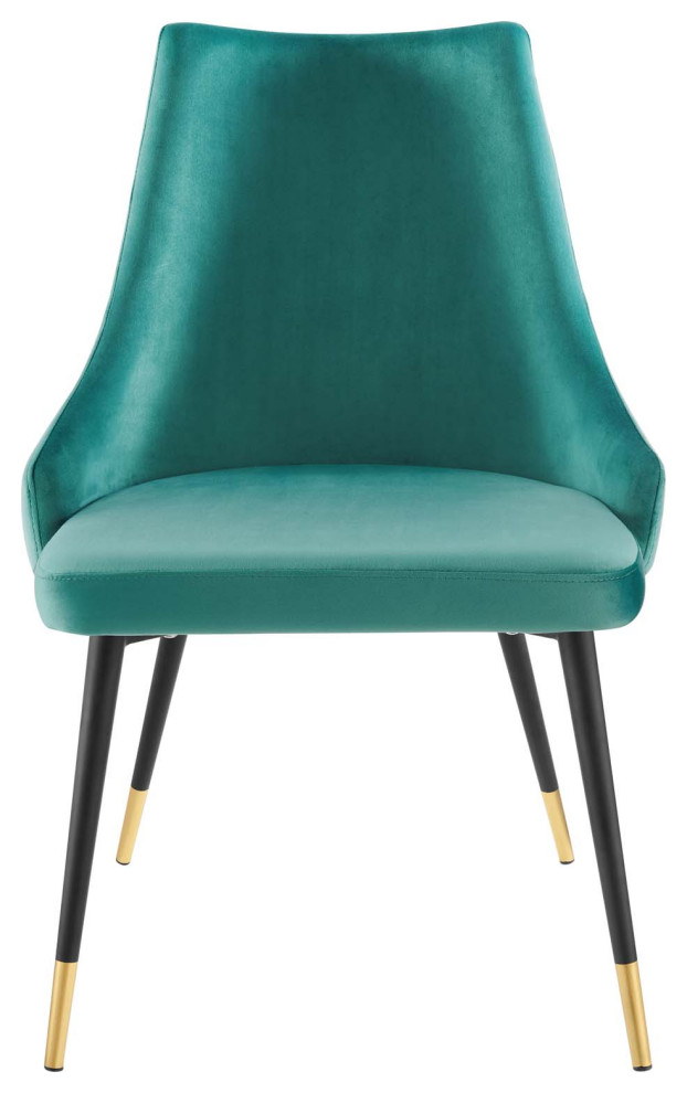 Adorn Tufted Performance Velvet Dining Side Chair   Midcentury   Dining Chairs   by Homesquare  Houzz