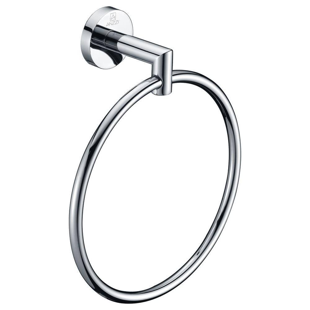 ANZZI Caster 2 Series Towel Ring in Polished Chrome AC-AZ009