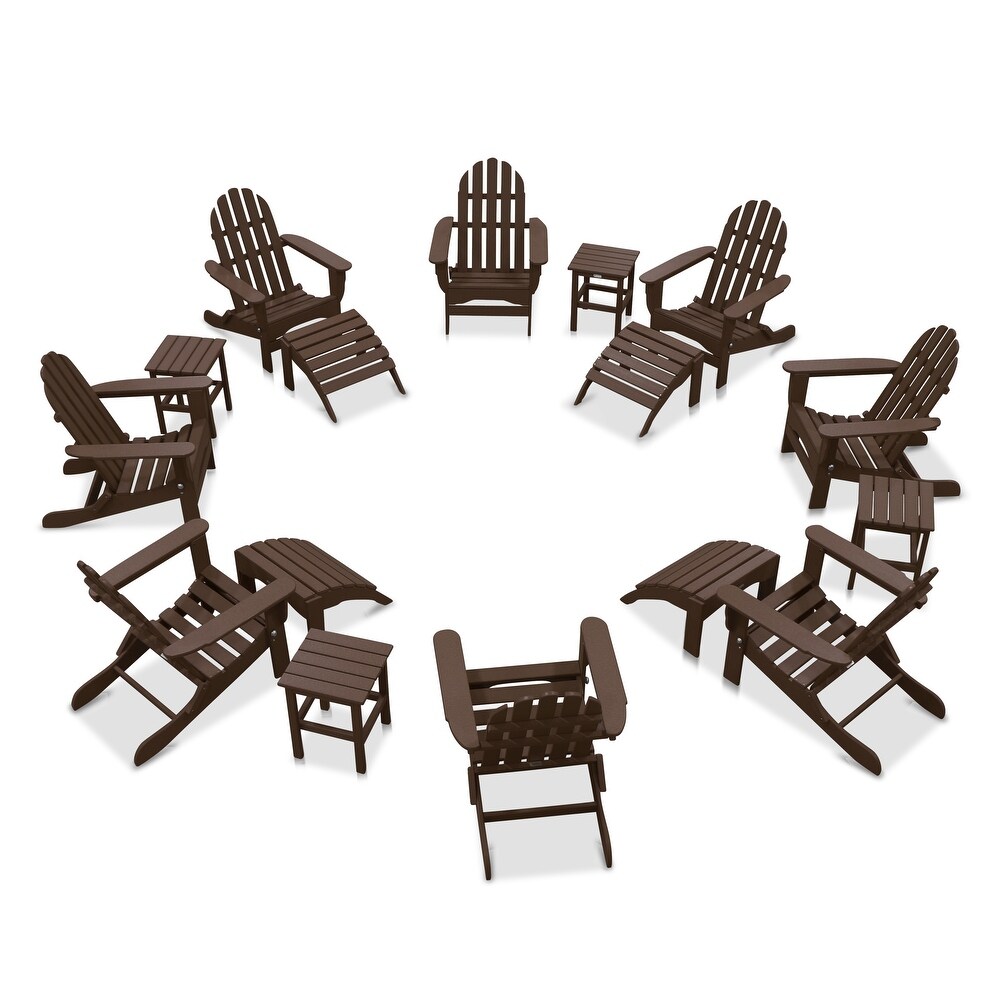 Nelson 8 piece Adirondack Chair Set with 4 Ottomans and 4 Side Tables by Havenside Home