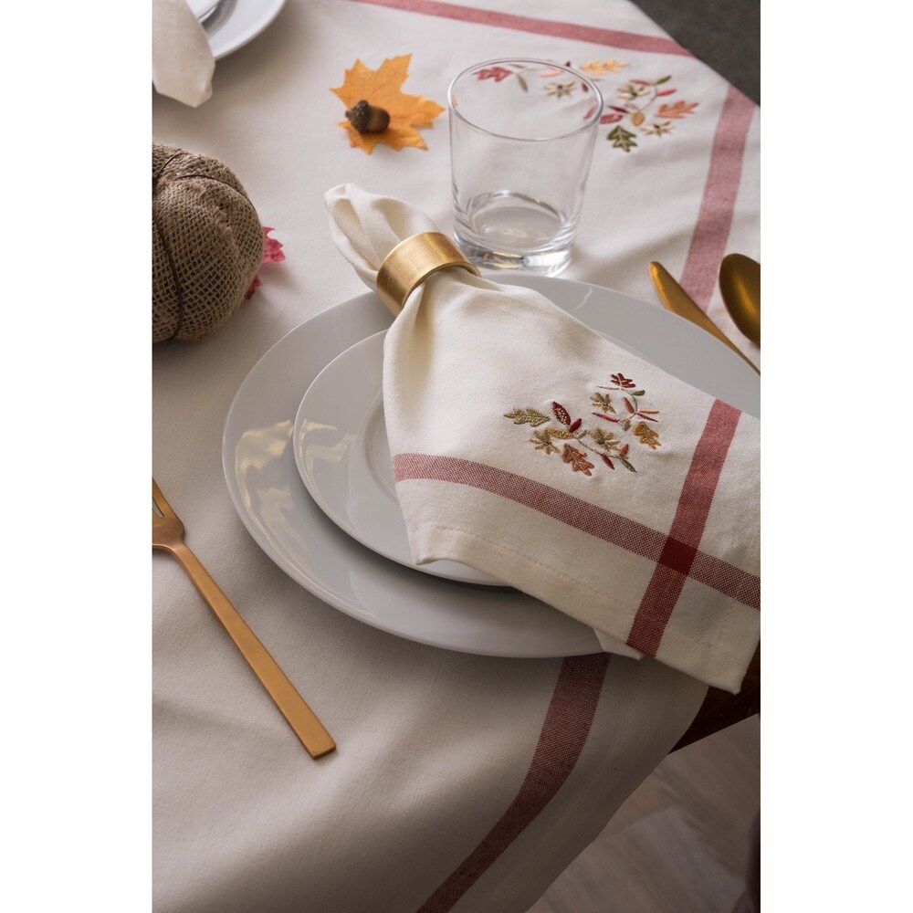 DII Rustic Leaves Kitchen Tablecloth