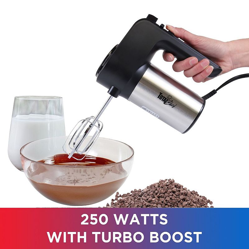 Total Chef 6-Speed Turbo Boost Electric Hand Mixer and Accessories Set