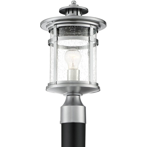 Clear Seedy Glass Lantern For Exterior Garden Yard Patio Driveway