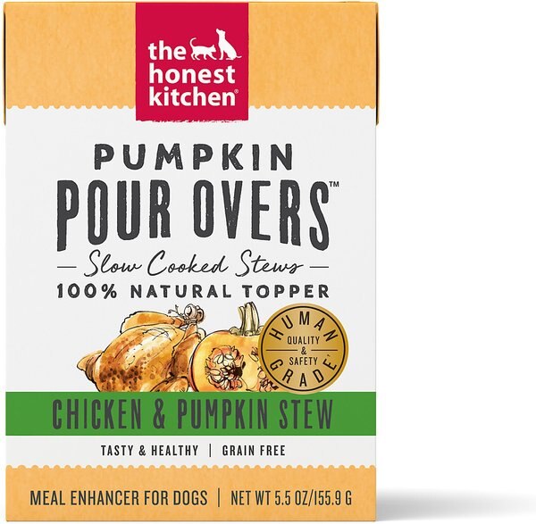 The Honest Kitchen Pumpkin POUR OVERS Chicken and Pumpkin Stew Wet Dog Food Topper