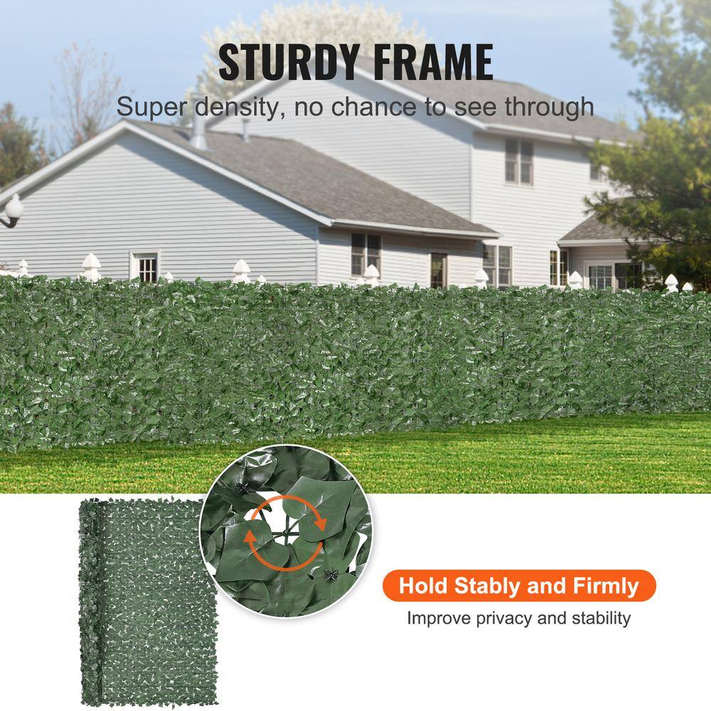 VEVOR Ivy Privacy Fence 96 in. x 72 in. Artificial Green Wall Screen Greenery Ivy Fence Faux Hedges Vine Leaf Decoration WLSRZ96X721PCMGWTV0