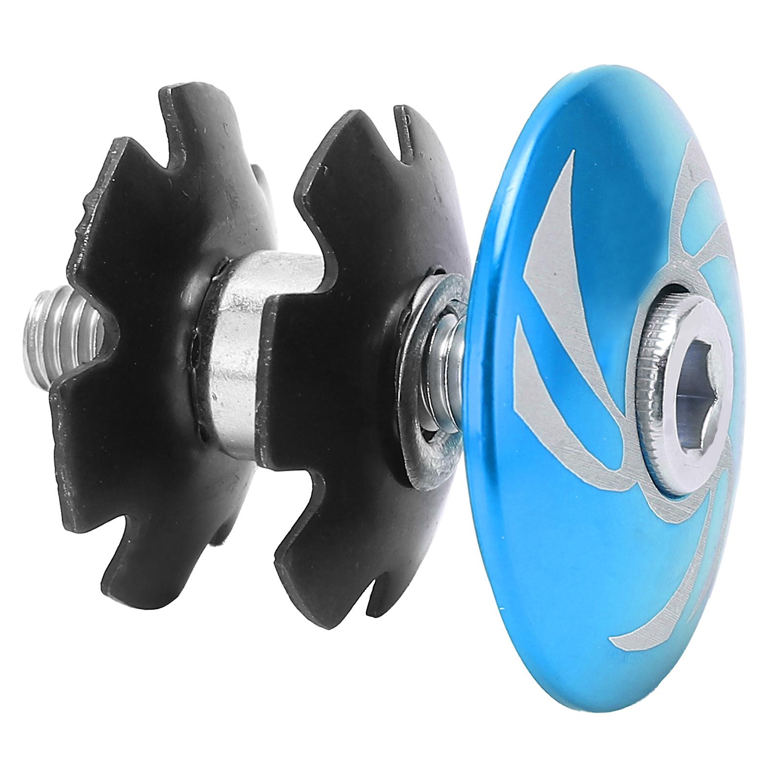 Bike Headset Top Cap Aluminum Alloy Star Nut Stem Cap Stem Fork Mtb Road Bicycle Accessoryblue