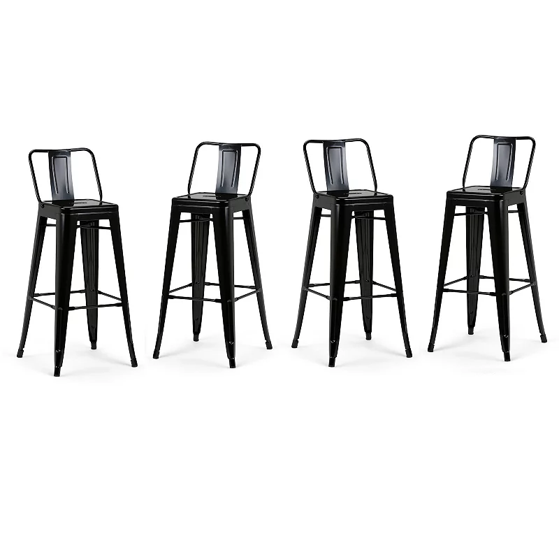 Simpli Home Rayne Bar Stool 4-piece Set