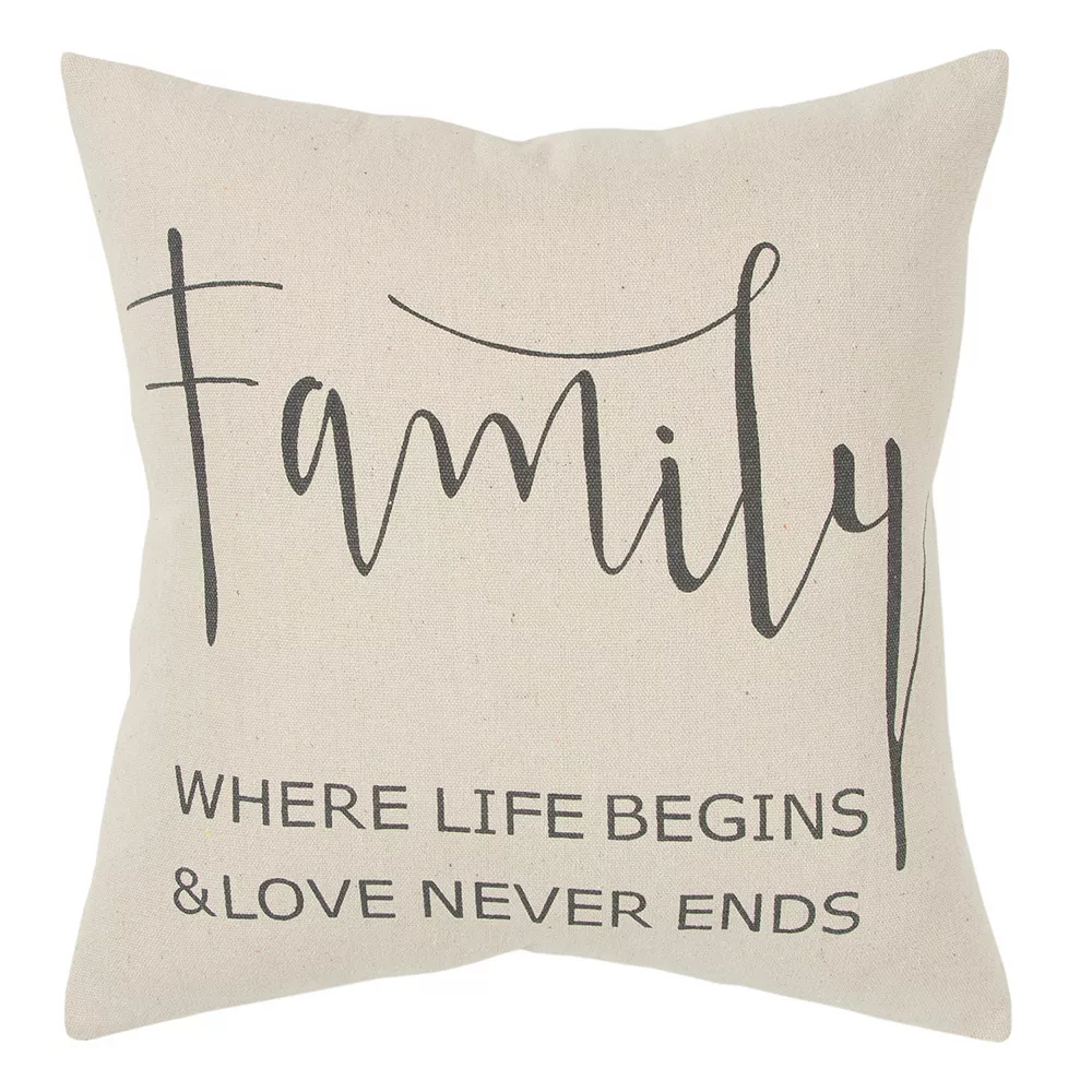 Rizzy Home Family Down Fill Throw Pillow