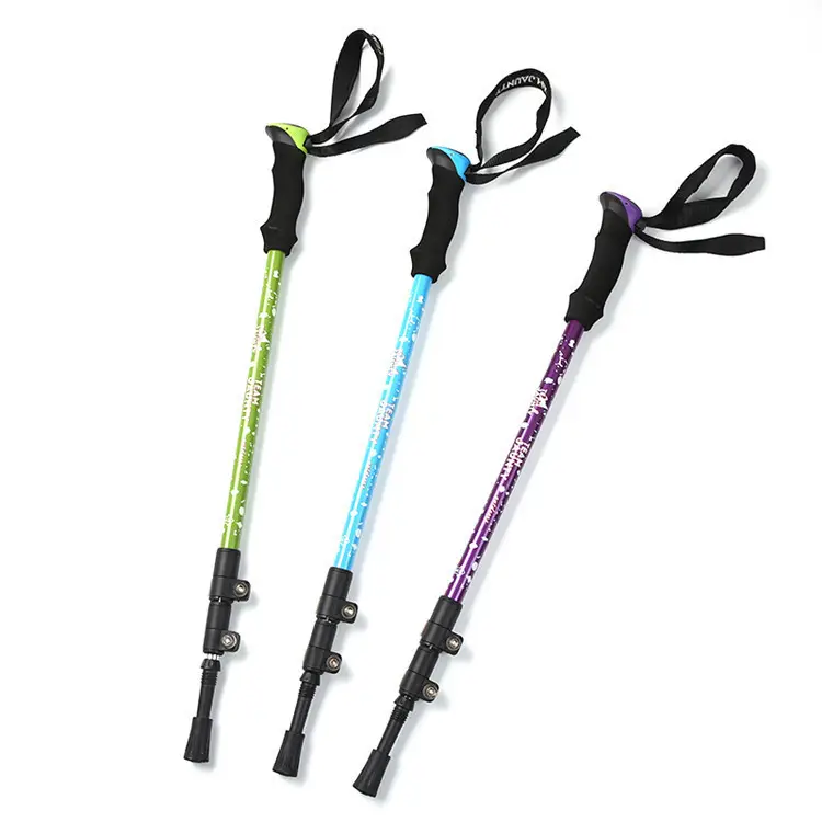 Retractable Telescopic Carbon Fiber Aluminum Hiking Duralumin Trekking Poles Walking Sticks