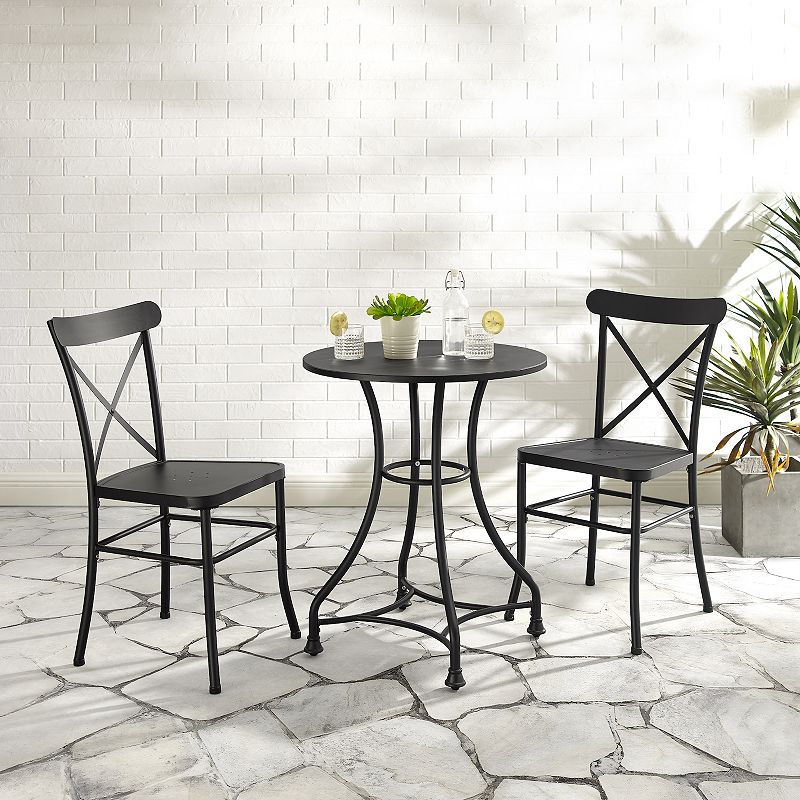 Crosley Astrid Indoor / Outdoor Patio Bistro Table and Chair 3-piece Set