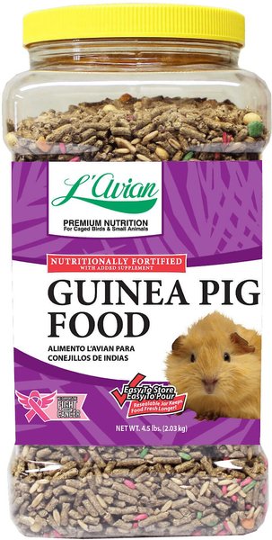 L'Avian Plus Guinea Pig Food， 4.5-lb jar