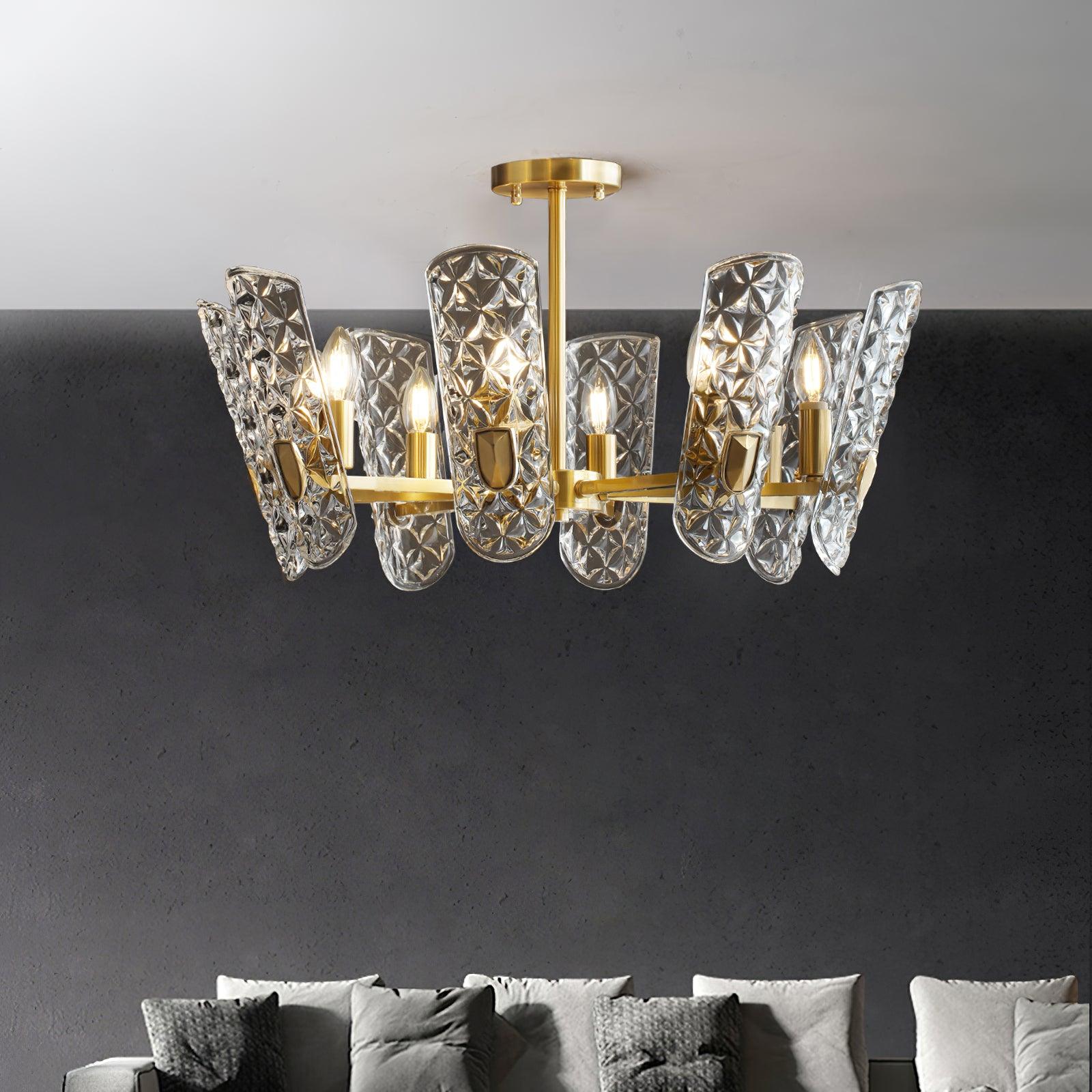 Brass Central Chandelier