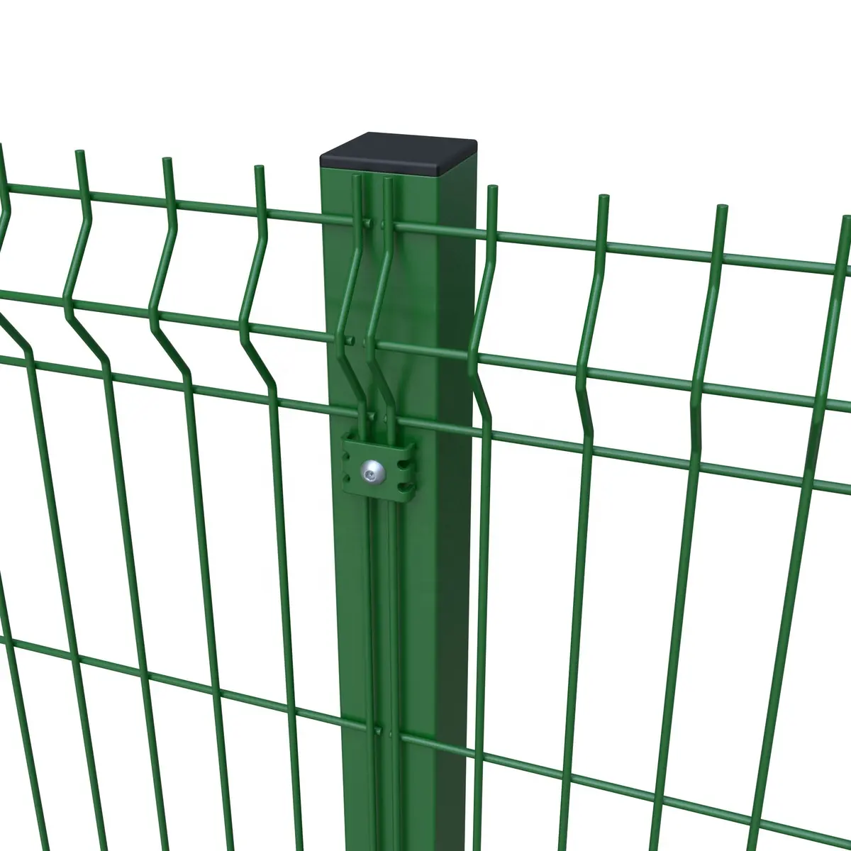 Powder Coated Single Double Garden Gate and Poles Style Round Style Steel Factory Q235 Europe Black Green Waterproof Accessories