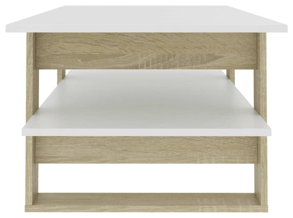 vidaXL Coffee Table High Gloss White Engineered Wood Accent Couch Sofa Table   Transitional   Coffee Tables   by vidaXL LLC  Houzz