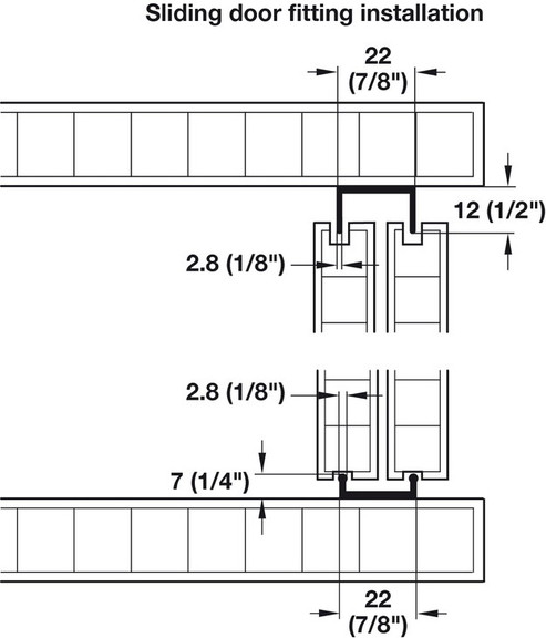 Hafele 401.33.810 Double Door Guide Track  For 19m...