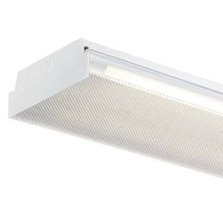 EnviroLite 4 ft. x 9 in. W White LED Flushmount MV Wraparound Light with Two T8 LED 4000K Tubes (24-Pack) EVWA09T2040-24