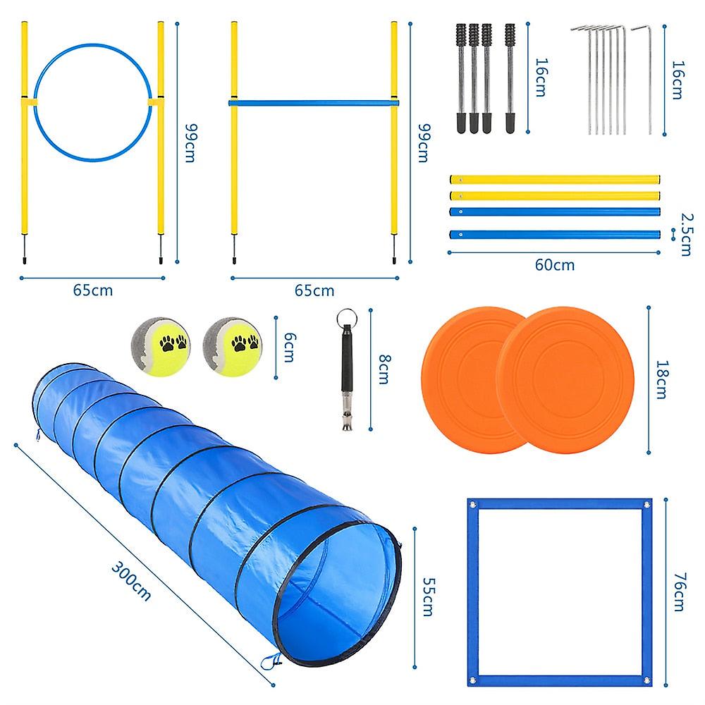 Dog agility obstacle course equipment set