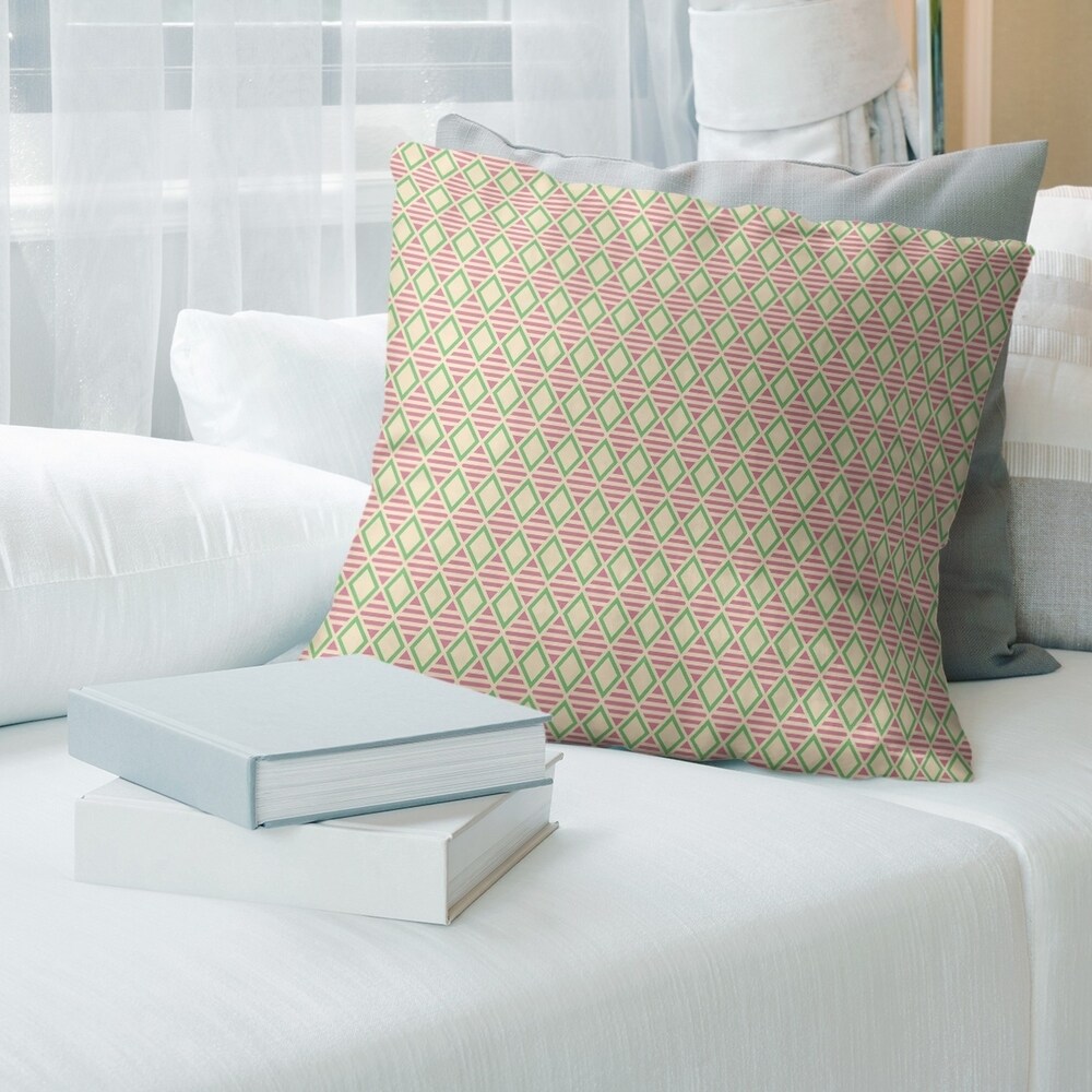 Porch   Den Haide Geometric Diamonds Throw Pillow