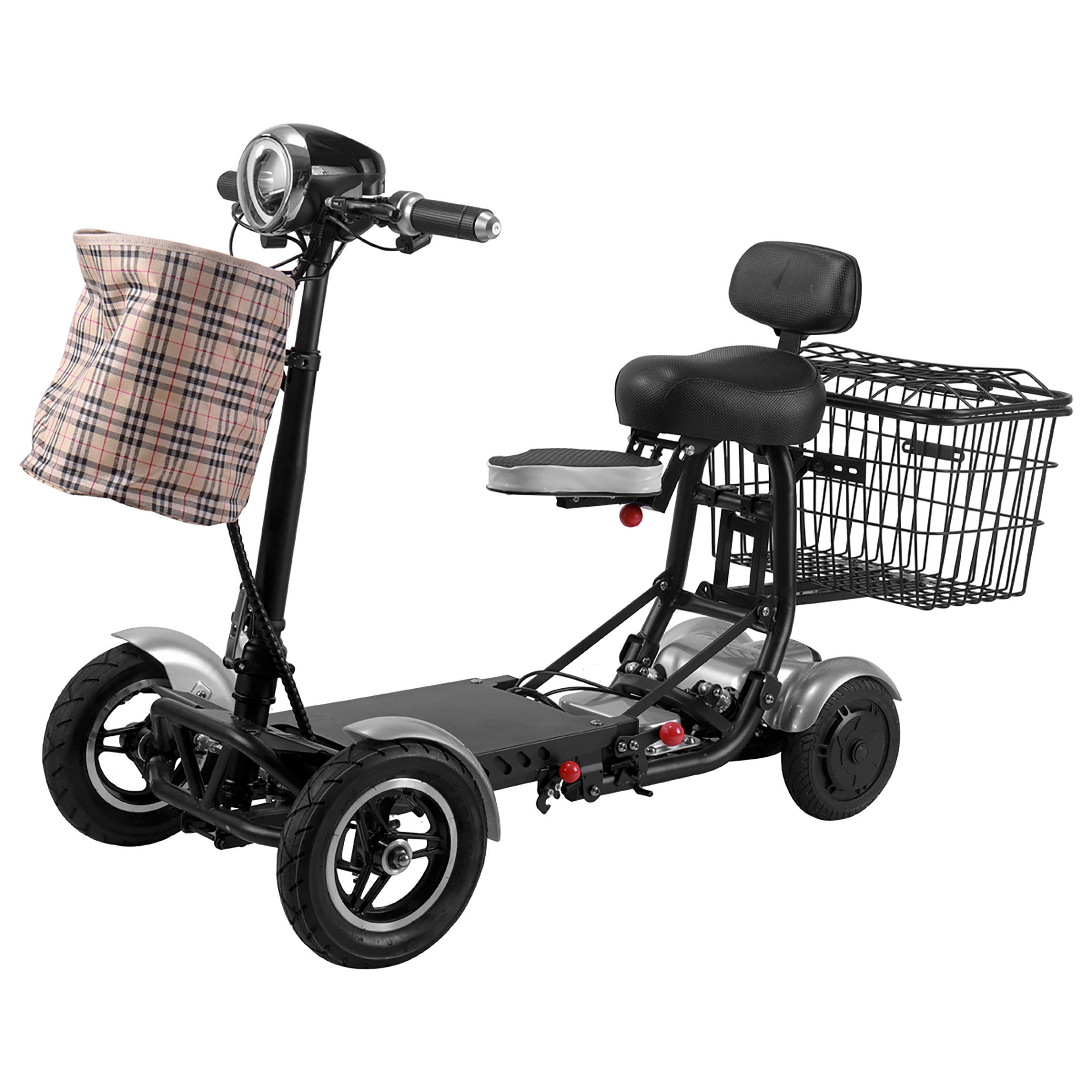 Electric Motorized Compact Medical Scooter 265 lb Capacity Airline Friendly