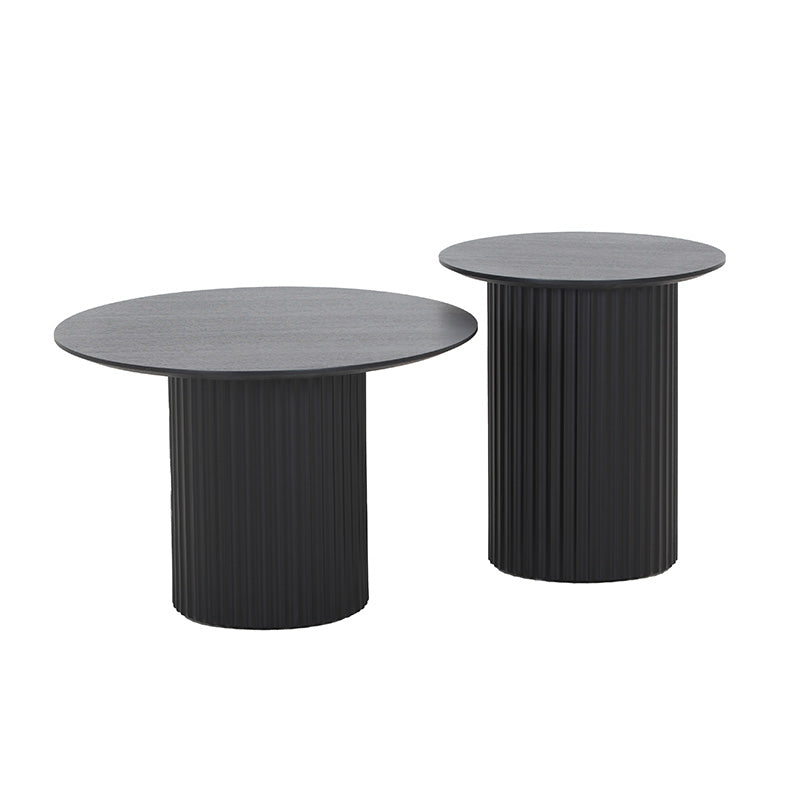 TULLY Round Side Table 45cm - Black