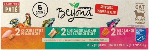 Purina Beyond Grain-Free Pate 3 Flavors Variety Pack Canned Cat Food