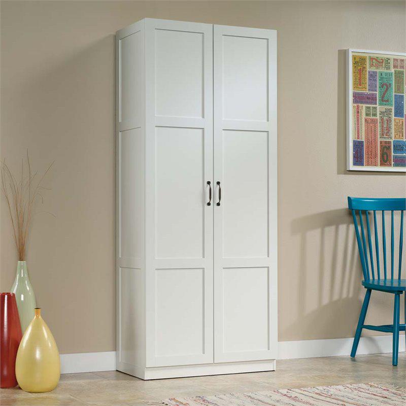 Sauder Select 2-Door Tall Storage Cabinet， White Finish