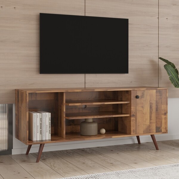 TV Stand Use in Living Room Furniture with 1 storage and 2 shelves Cabinet， high quality particle board，fir wood