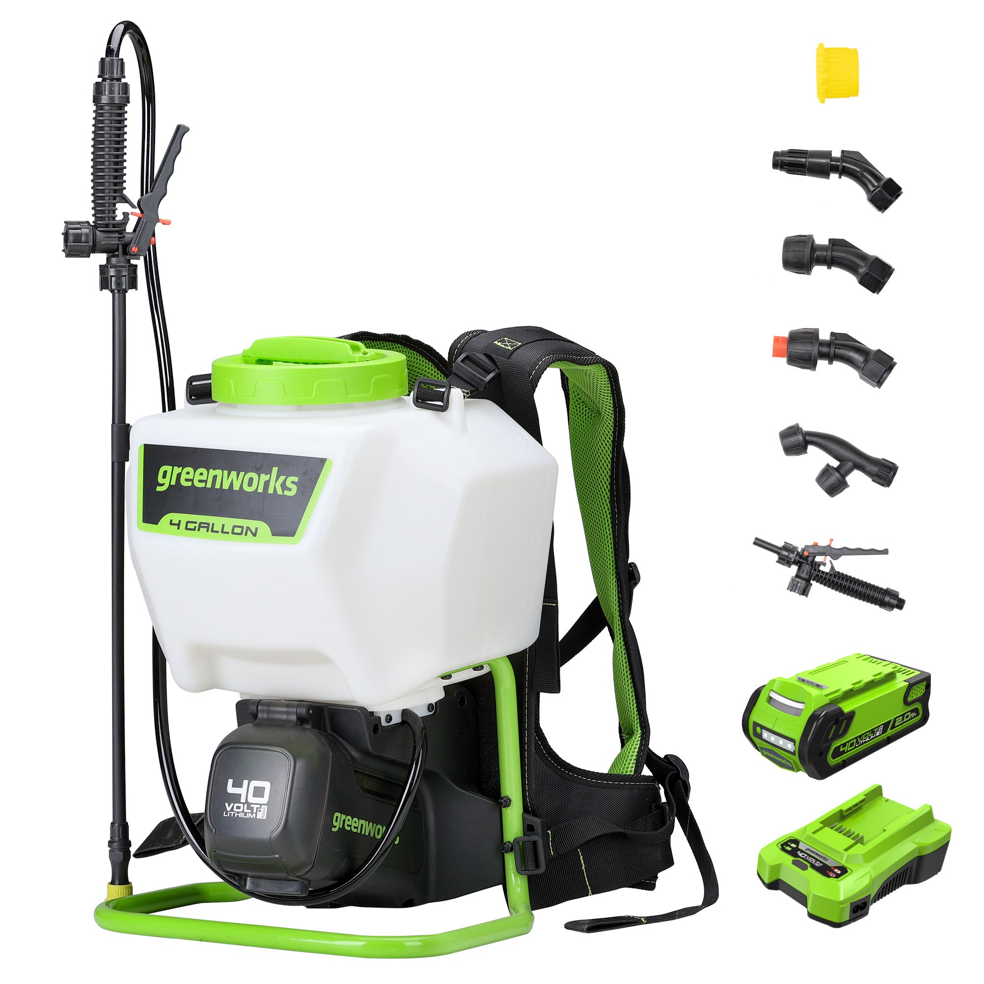 40V Cordless Battery Backpack Sprayer w/ 2.0Ah USB Battery  Charger