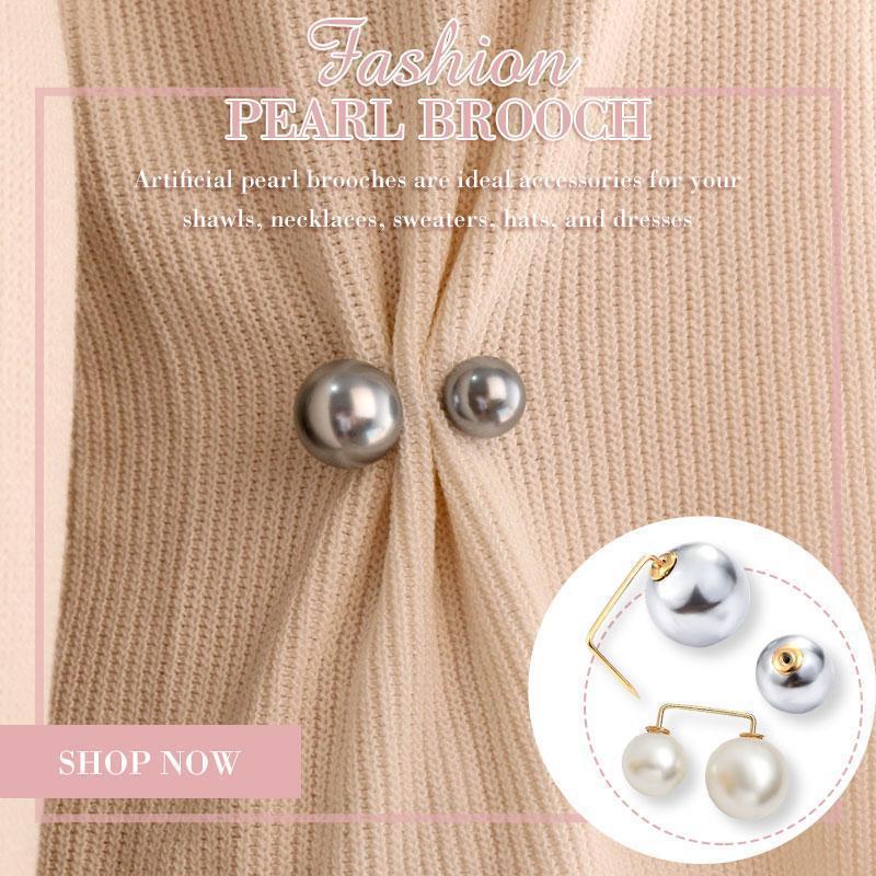 Pearl Brooch Fashion Sweater Shawl Clip