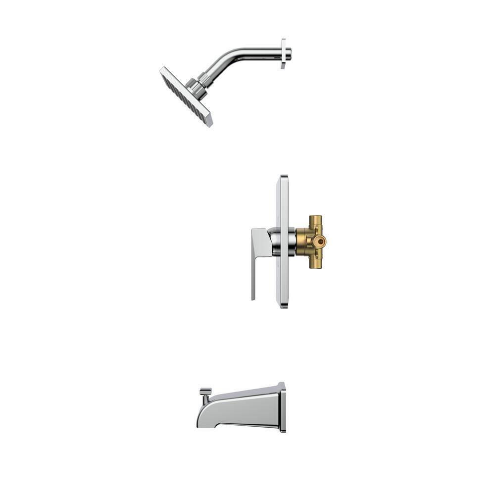 KEENEY Belanger Single-Handle 1-Spray Tub and Shower Faucet in Polished Chrome (Valve Included) QUA90CCP