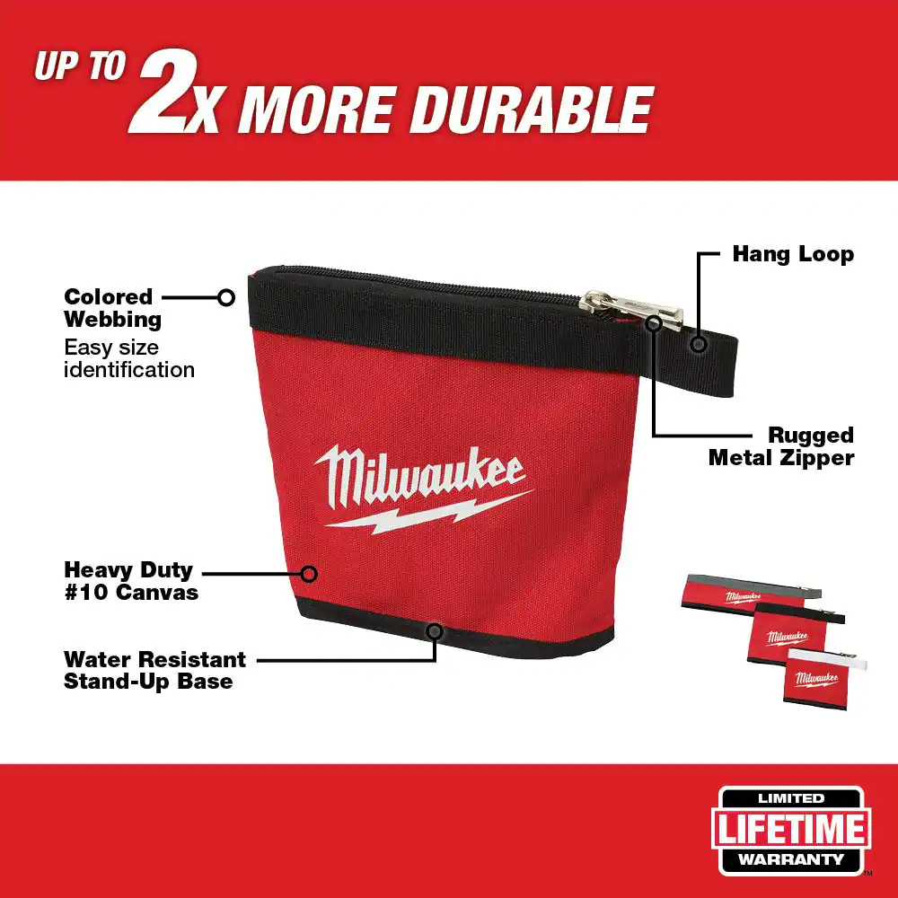 Milwaukee 15 in. PACKOUT Backpack with (3-Pack) Multi-Size Tool Bags