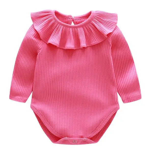 Spring Newborn Girls Romper Baby Clothes Baby Cherry Print Butterflies Long Sleeve Jumpsuit Climb Clothes Baby Cotton Clothing