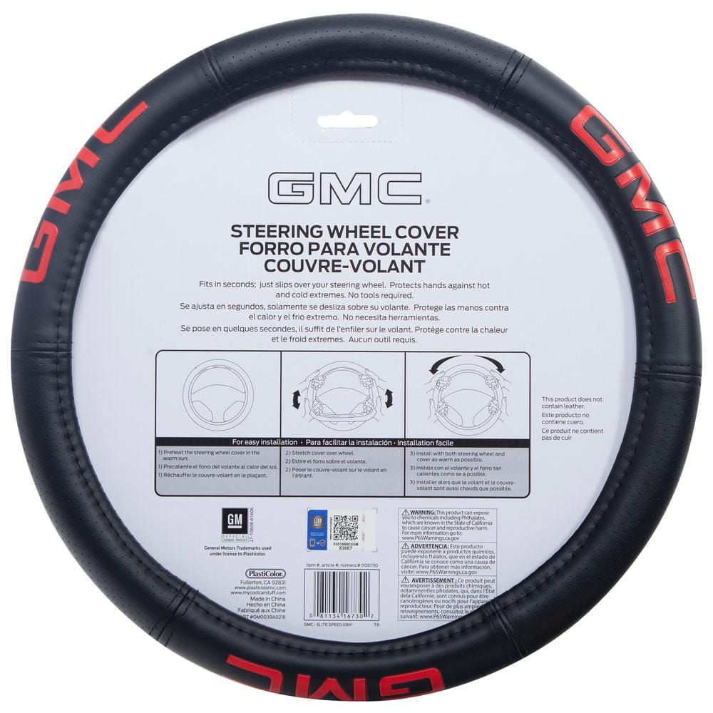 Plasticolor GMC Elite Speed Grip Steering Wheel Cover 006730R01