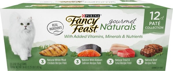 Fancy Feast Gourmet Naturals Pate Variety Pack Canned Cat Food