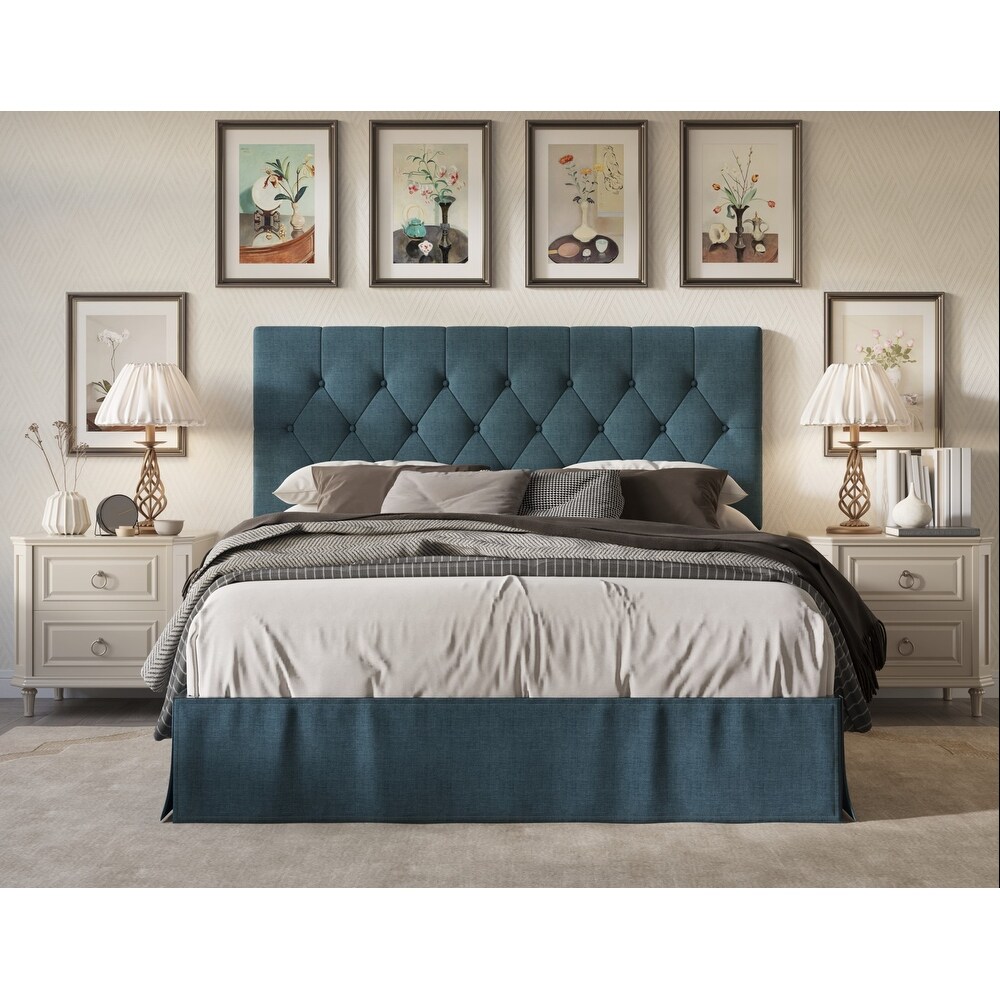 Zachary Tufted Upholstered Platform Bed