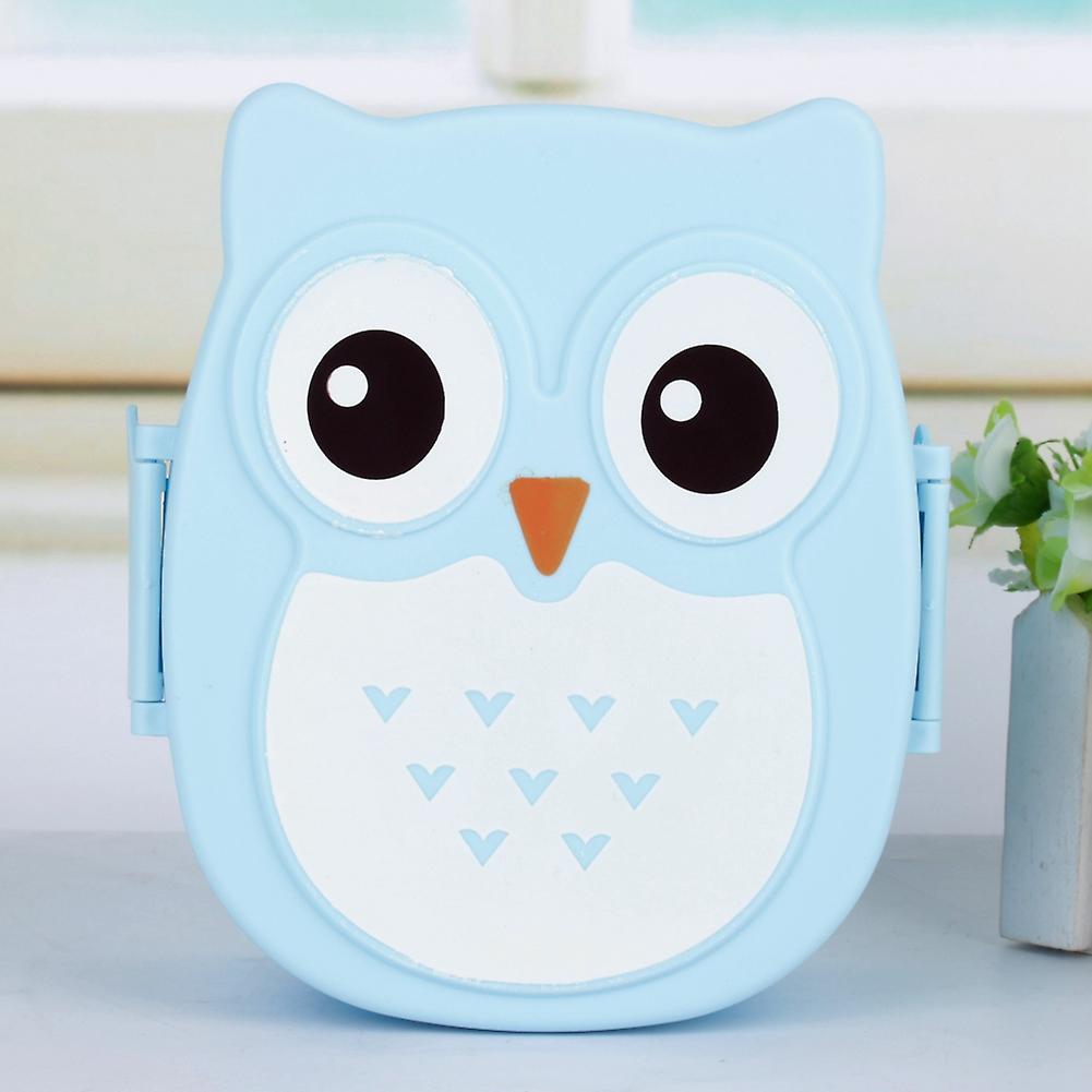 Plastic Portable Cartoon Owl Lunch Box Food Safe Microwave Storage Container