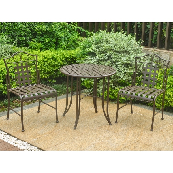 Mandalay 3Piece Iron Patio Bistro Set