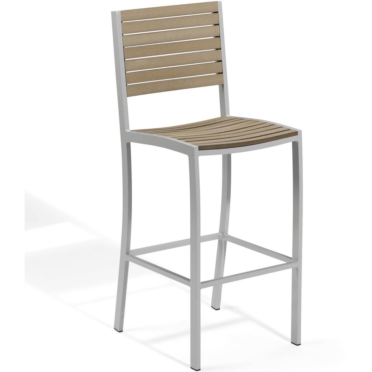 Travira Aluminum Patio Bar Chair W/ Tekwood Vintage Seat By Oxford Garden