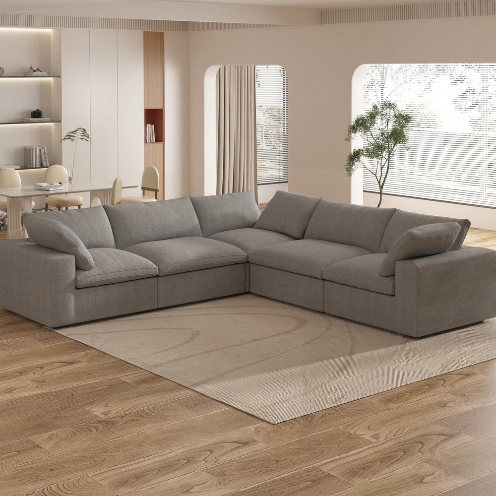 Down Filled Corner Sectional Couch for Living Room Set