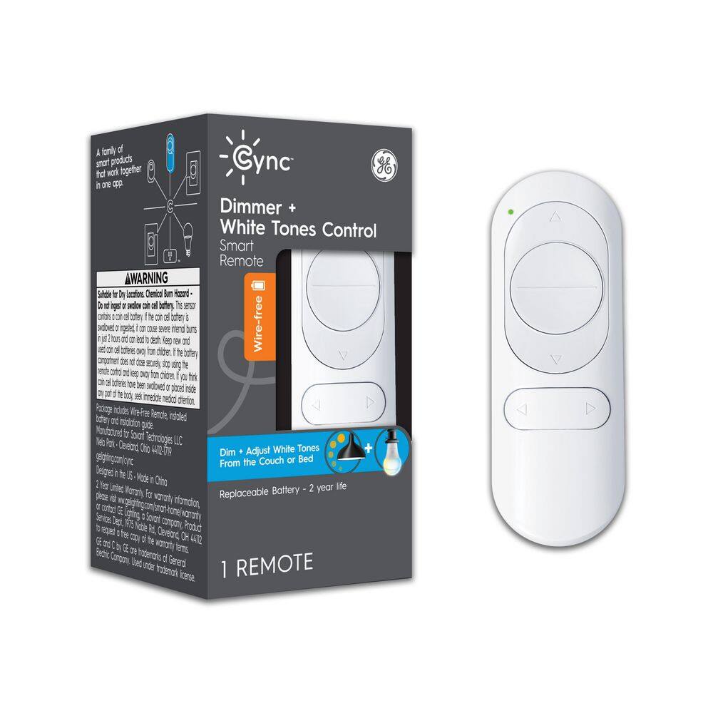 Cync Dimmer and White Tones Smart Remote Control 93122337