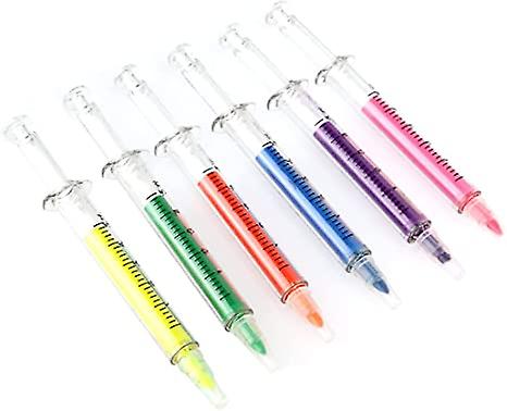 Syringe Pens Ballpoint Gel Pens: Retractable Fun Novelty Pen Black Ink Pens For Nurses Nursing Student School Supplies Stocking Stuffers Random Color