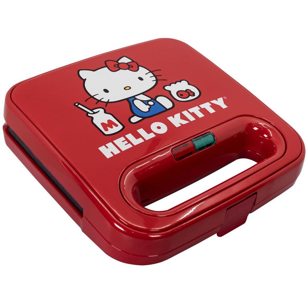 Uncanny Brands Hello Kitty Red 900W Grilled Sandwich Maker PP-KIT-HK1