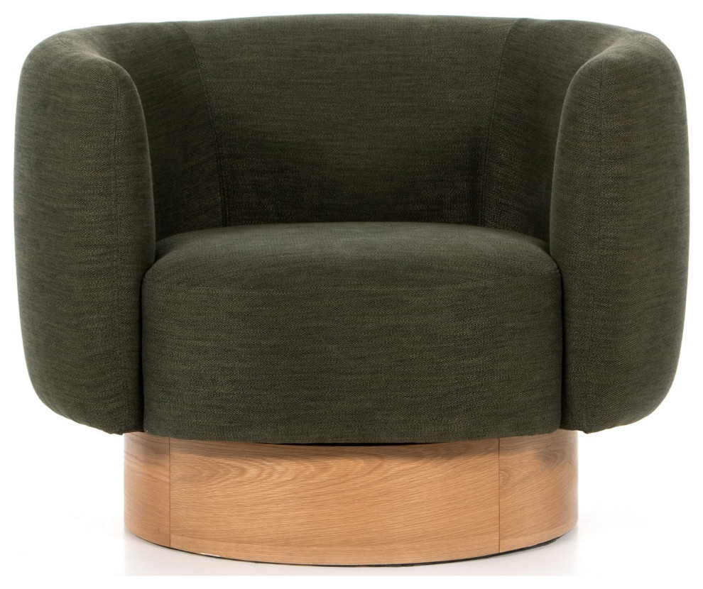 Calista Atlantis Moss Swivel Chair   Contemporary   Armchairs And Accent Chairs   by Four Hands  Houzz