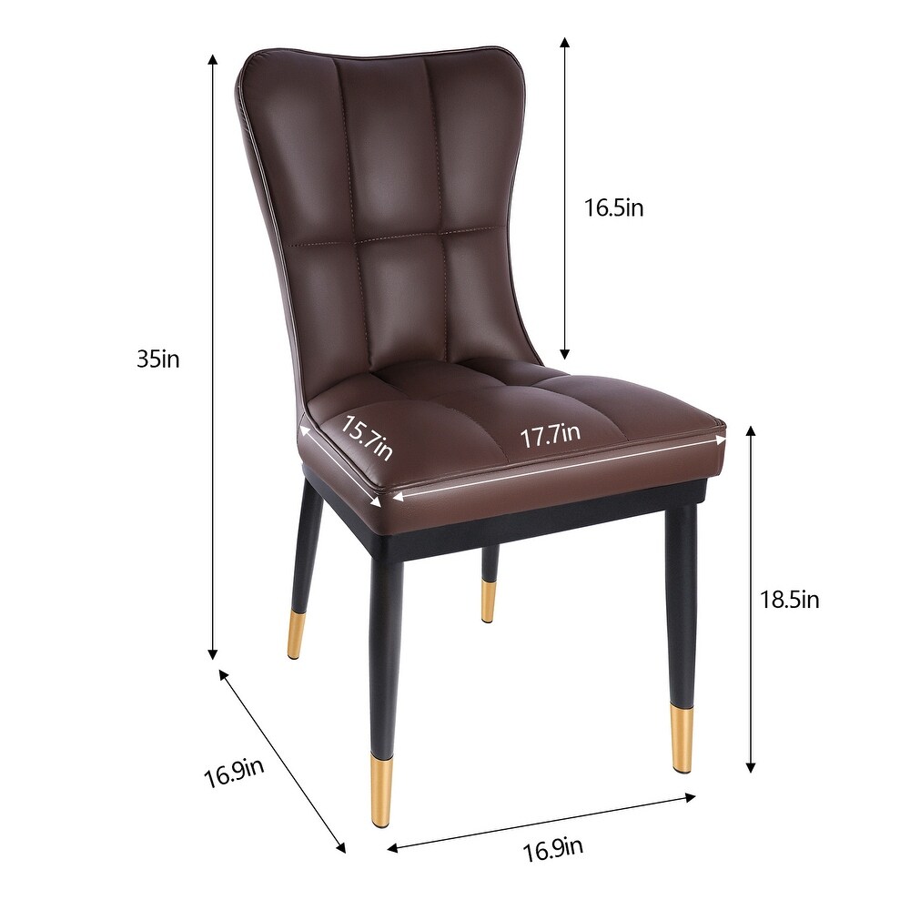 Faux Leather Upholstered Dining Chairs