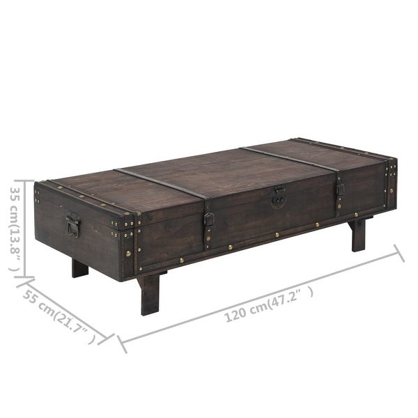 vidaXL Coffee Table Solid Wood Vintage Style 47.2