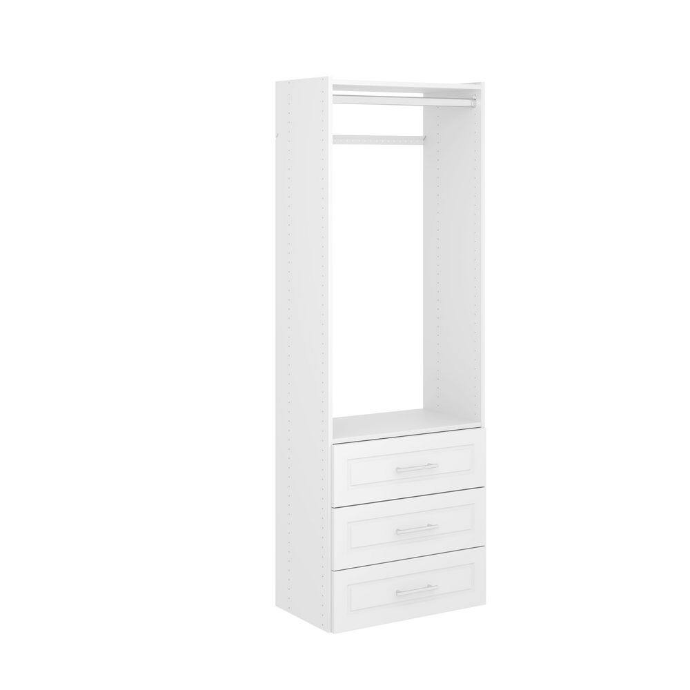 Closet Evolution Modern Raised Elite 25 in. W White Wood Closet System WH65