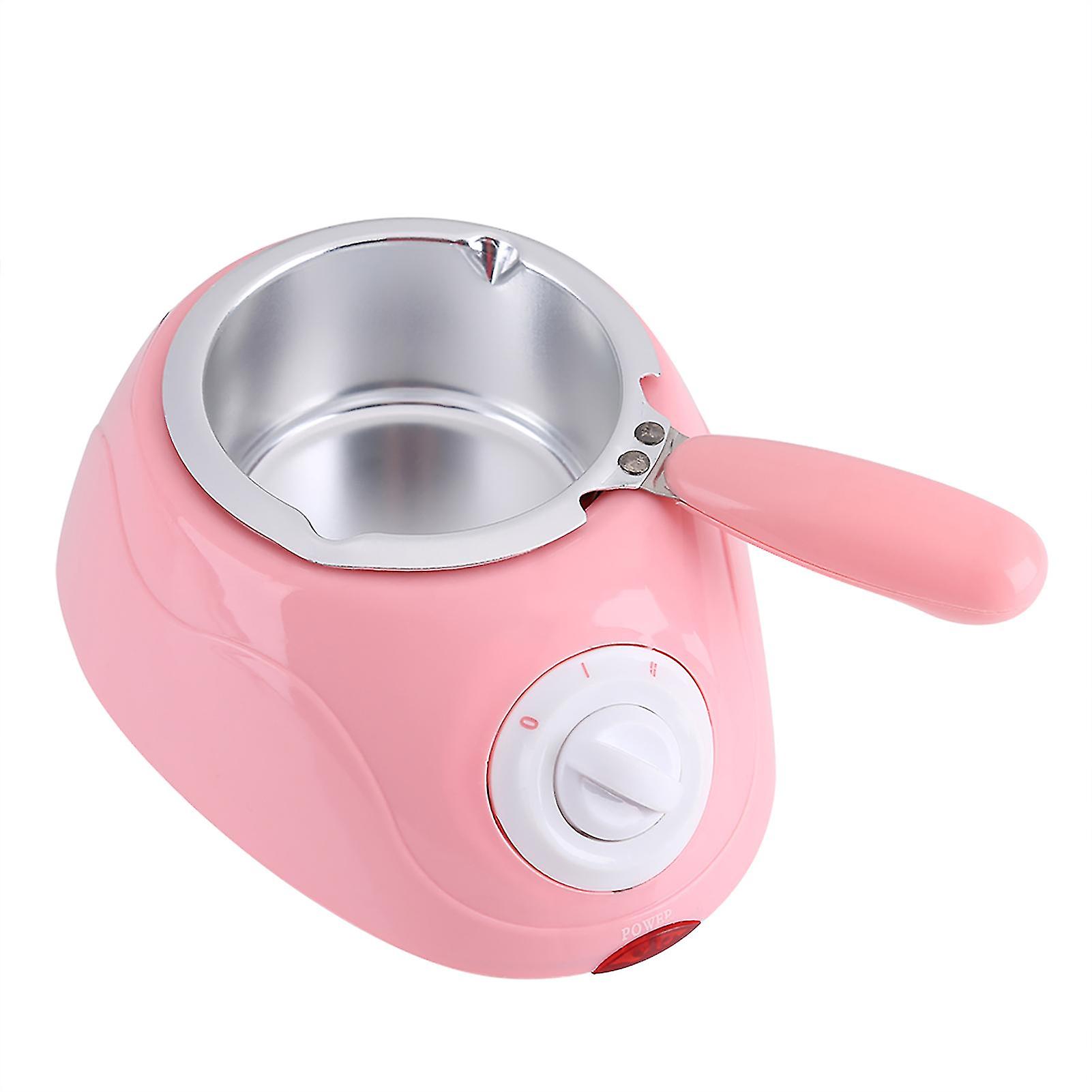 Electric Chocolate Candy Melting Pot Melter Machine Kitchen Tool with DIY Mould Set (Pink)