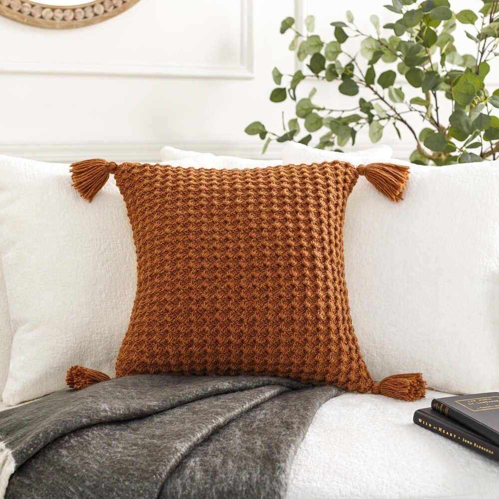 Artistic Weavers Kalae Large Knit Crochet Pattern Throw Pillow