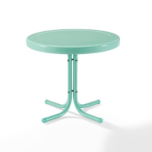 Crosley Retro Metal Side Table In Aqua