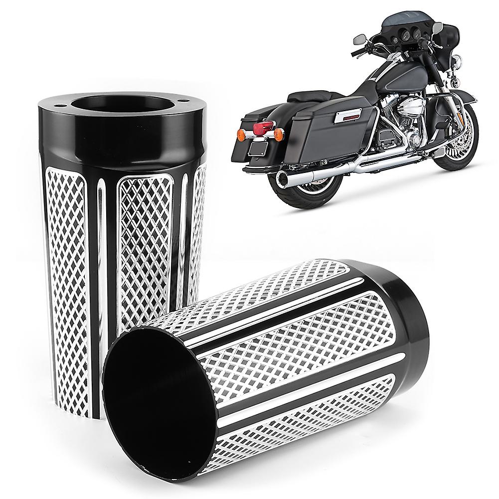 Pair Left+right Mesh Style Front Fork Boot Slider Covers Motorcycle Accessory Fit For Flhti Flhx Fltrx